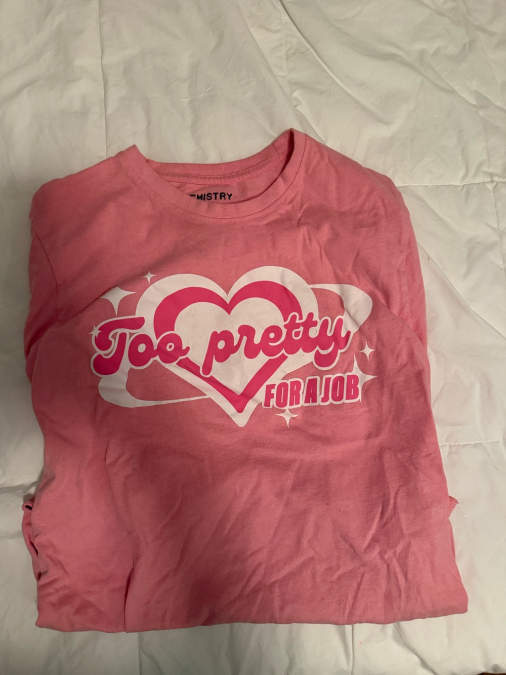 Mystery Girls' Pink 'Too Pretty for a Job' Graphic Tee